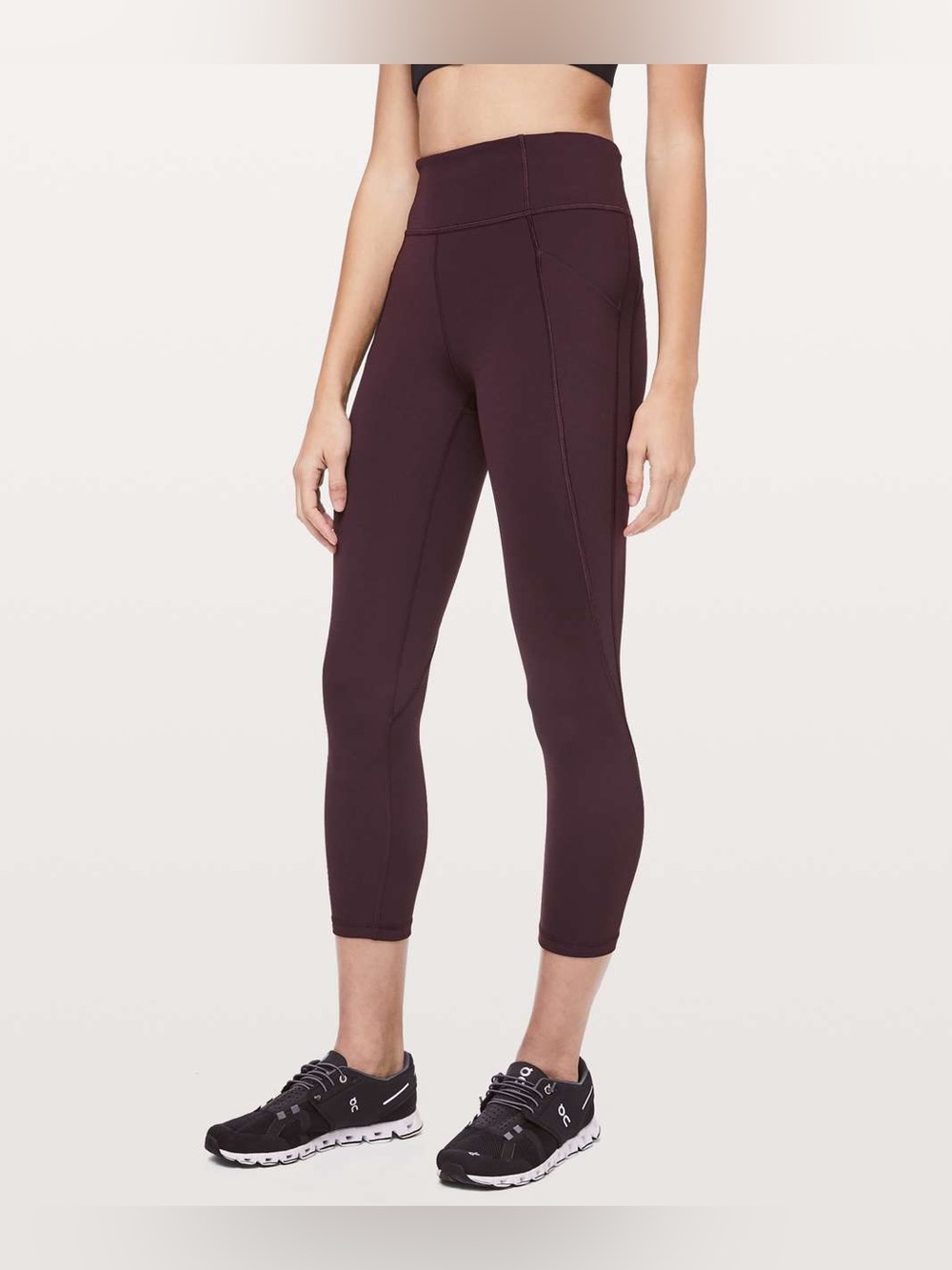 lululemon athletica High-Rise Capris in Deep Plum crop 6
